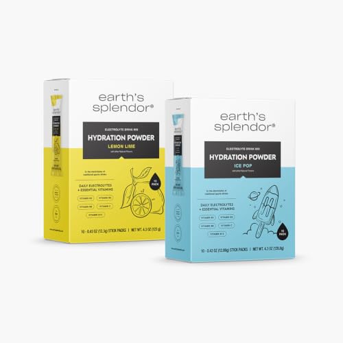 Image of Earth's Splendor Hydration Powder Ice Pop & Lemon Lime Electrolyte Mix Bundle