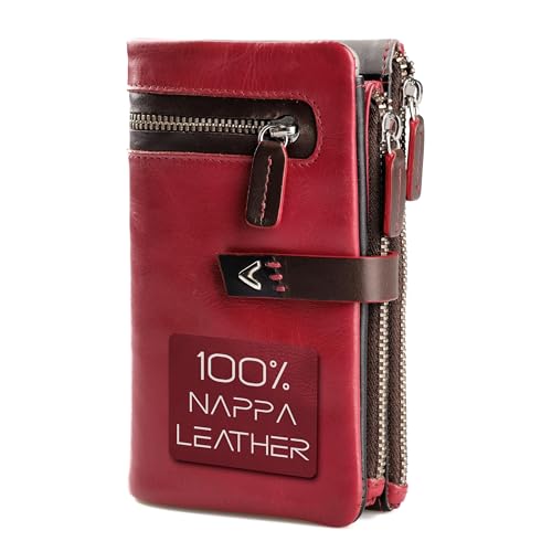 Image of Wallet for Women - Genuine Leather RFID Purses for Women | Soft Genuine leather Purse with RFID Protection. Holds Cards, Cash and Coins. Compact, Colourful and Handcrafted.