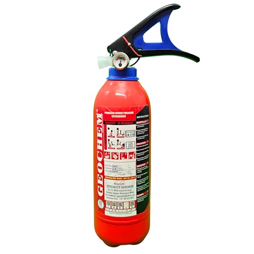 Image of ABC Multipurpose Dry Powder Fire Extinguisher - ISI Certified, Portable & Easy to Use - for Home, Office, Car, Shop, Kitchen - Fire Safety Equipment (1kg)