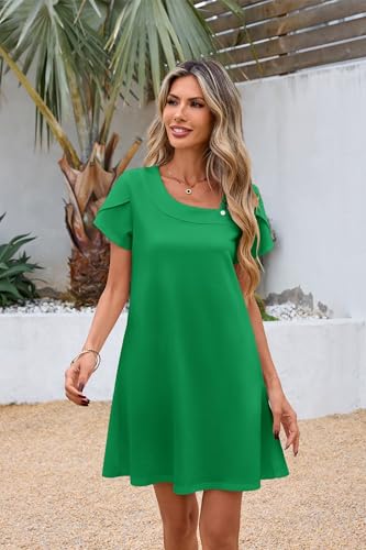 Image of Valiamcep Women's 2026 Summer Sleeveless Mini Dress Casual Square Neck Slim Fit Cocktail Party Short Dresses