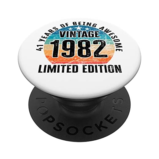 41 cumpleaños Año de nacimiento 1982 Edición limitada PopSockets PopGrip Intercambiable