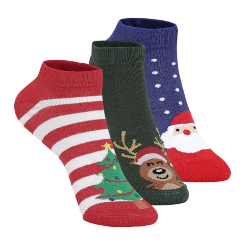 Image of Mint & Oak Low Cut Ankle Women Socks, Christmas Gift Quirky Socks For Friends, Cute Funky Socks, Christmas Secret Santa Gifts For Women