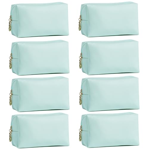 EOLUCC Bridesmaid Proposal Gifts Letter Cosmetic makeup bag bulk for Wedding Party Favors Bachelorette party decorations Makeup Pouch Birthday Toiletry Organizer Bag Makeup Case Gift (8Green)