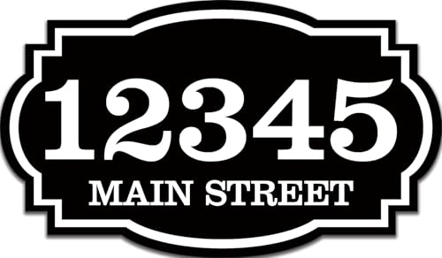 Curb-N-Sign® House Address Sign, Single/Double Sided House Address Plaque, USA Made Indoor/Outdoor Use, 22 Colors, Reflective Option (Multicolor, 11