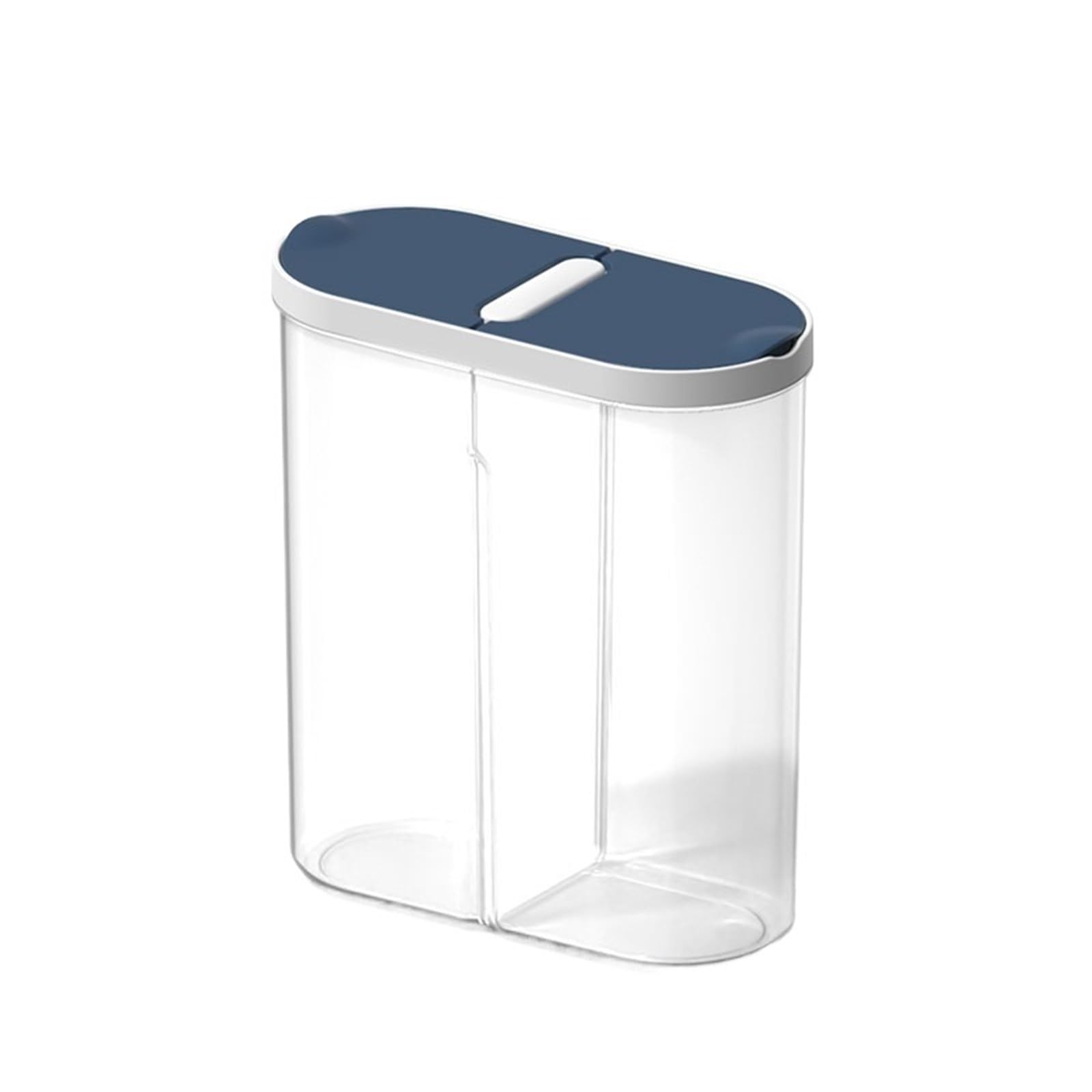LSNNMU 2PCS Transparent PP Plastic Sealed Jar, Cereal Dispenser, Storage Box, Food Grain, Rice Containers, Nut, Kitchen For Preserving(Blue)