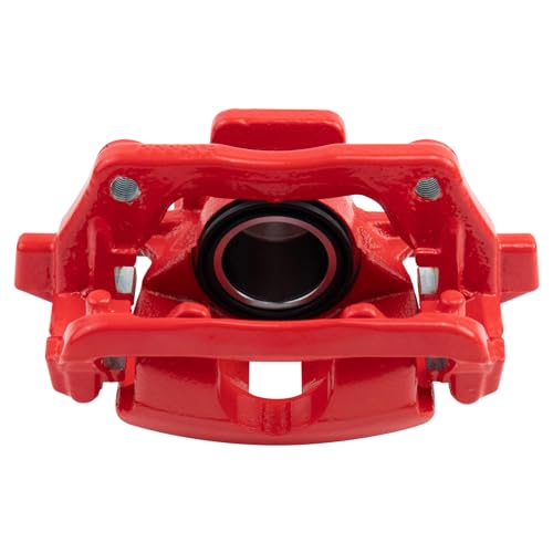 Image of TRQ Front Left Brake Caliper Performance Red Drivers Side | For 2007-2015 Mini Cooper