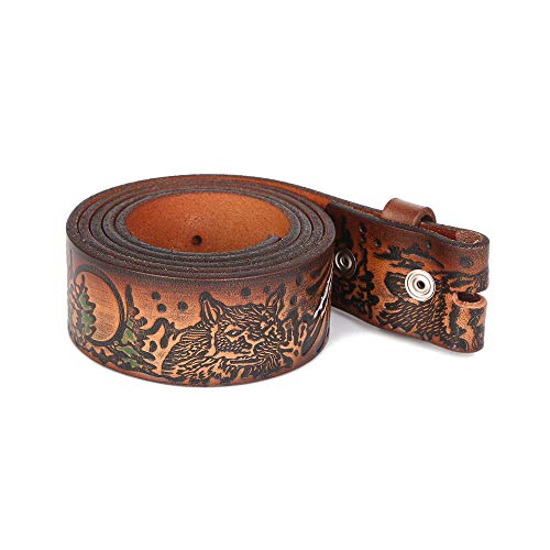 Image of Gelante Genuine Full Grain Leather Belt Strap without Belt Buckle