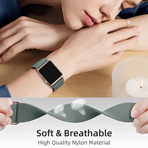 Image of DaQin 3 Pack Stretchy Solo Loop Compatible with Apple Watch Bands Men Women