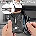 Oaridey Men's Ultra-Thin Aluminum Wallet with RFID Blocking, Black, 15 Card Slots