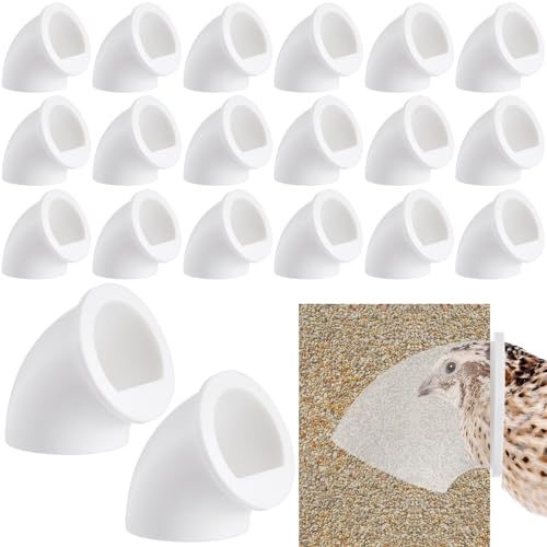 Teenyyou 20 Pack Quail Feeders No Waste Chicken Feeder Port