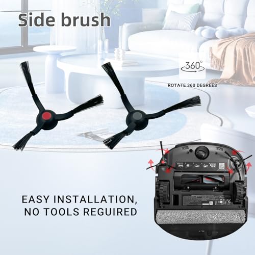 Image of Replacement Parts Kit Compatible With Eufy Omni E25 / E28, Vacuum Cleaner Accessories Includes:2 Mop Roller Brush,1 Set Main Brush,6-Side Brush,4-Filter,6-Disposal Dust Bags
