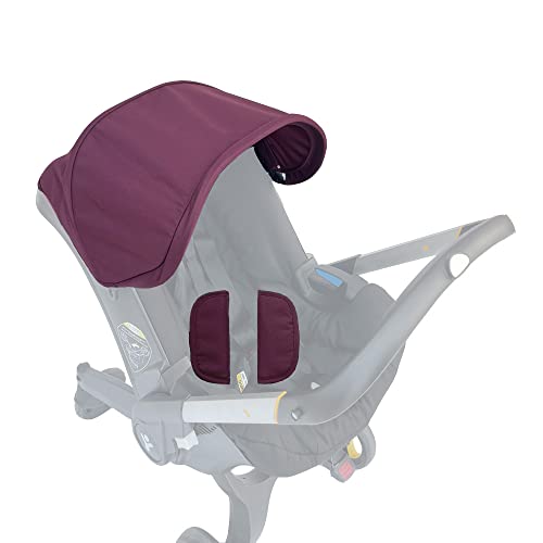 Image of AICTIMO Stroller Replacement Accessories Canopy, Protection Shield, Textile Sun Shade Compatible with Doona Car Seat & Stroller (Red Wine Color)