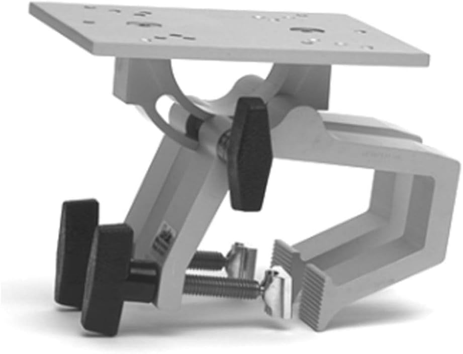 Universal Downrigger Clamp Mount – Heavy-Duty Aluminum 6”x5” Mounting Plate, Fits Up to 2” Rails – Boat Downrigger & Rod Holder Accessory