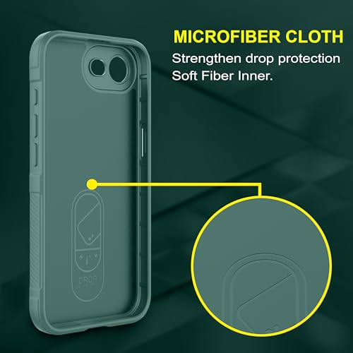 Image of Zapcase Back Case Cover for iPhone 17e | Compatible for iPhone 17e Back Cover | Liquid Silicon Magic Case with Camera Protection | Dark Green