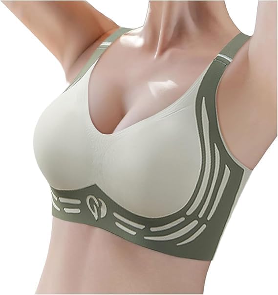 Image of Jalodari Women's Seamless Sports Bra | Padded Full Coverage | Medium Support Activewear Bra for Yoga, Gym