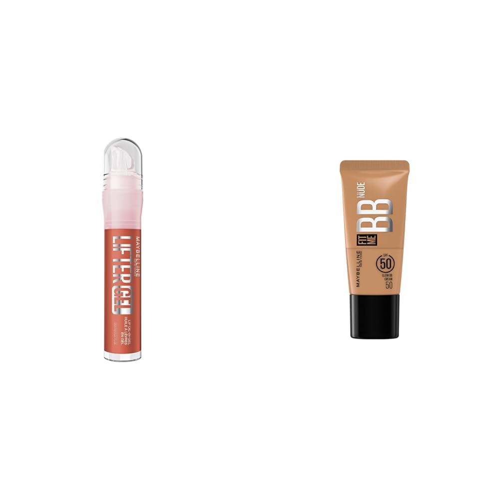 Maybelline New York Lifter Gel Lip Oil In Gel Maybelline New York Fit Me Glow BB Cream, SPF 50 24H Hydration With Niacinamide Hyaluronic Acid, Dewy Finish for Normal to Dry Skin- Shade 50 25ml-image-10
