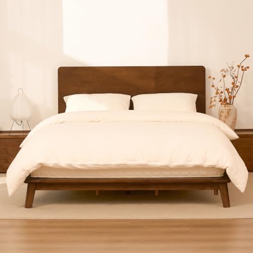 Image of FLEXISPOT Hako G1 Queen Solid Wood Platform Bed with Tool-Free Assembly