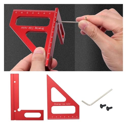 Transportador de escuadra para carpintería de aleación de aluminio miniatura 2