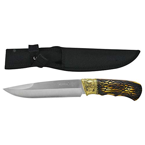 Faca Esportiva Mundial Lâmina 6,2 Pol Pesca Com Bainha