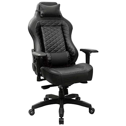 Homall Gaming Chair Racing Office Chair Adjustable Swivel Manage Chair with Headrest and Lumbar Support (Black)
