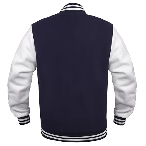 Men's Fashion Varsity Jacket Casual Regular Fit Letterman Baseball Bomber Jackets Fleece2