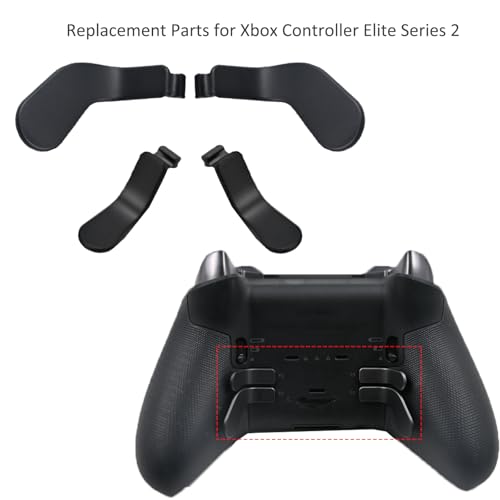 Image of 6 PCS Metal Paddles for Xbox Elite Series 2,Elite 2 Core Controller D Pads for Xbox Elite Series 2,Replacement Accessory Kits for Xbox One Elite 2 Core Controller (Black) [video game]