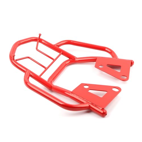 Mokuo Motorcycle Rear Luggage Rack with Handrail in Heavy Iron Material Compatible with Honda Grom Msx 125 SF 2013-2016,Red Color