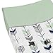 Sweet Jojo Designs Grey, Navy Blue and Mint Woodland Arrow Boy Girl Baby Changing Pad Cover