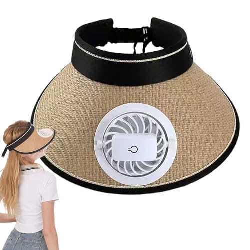 Chapeau de soleil avec ventilateur intégré et protection UV maximale pour rester au frais