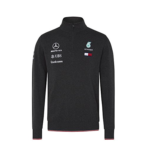 Mercedes AMG Petronas F1 Half Zip Knitted Jumper 2018 XL Grey