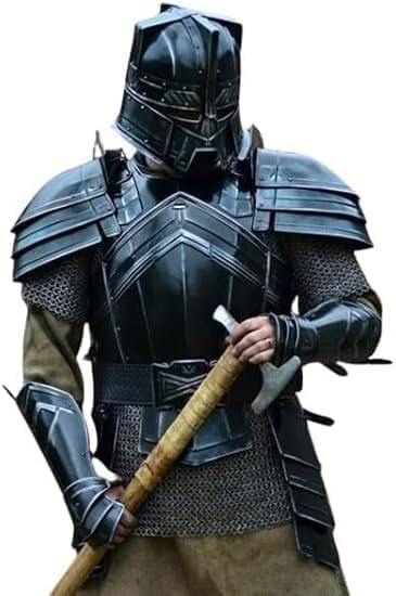 Full Body Armor Suit – Medieval Steel Warrior Costume for LARP, Cosplay & Halloween | Wearable Fantasy Knight Armor