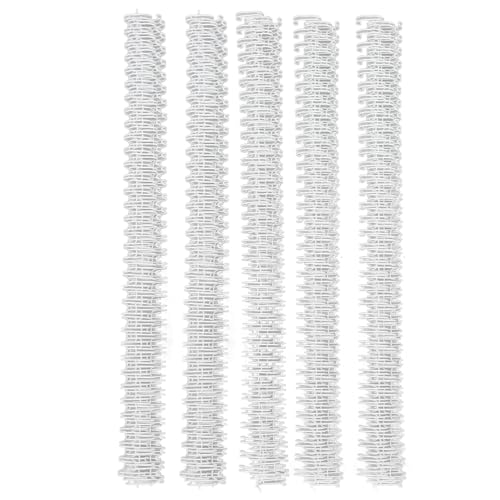 Keenso Conjunto de 60 Hojas con Recubrimiento de Nylon de Unión de Alambre de Doble Bucle para Papel A4, Ideal para Presentaciones de Oficina (WHITE)