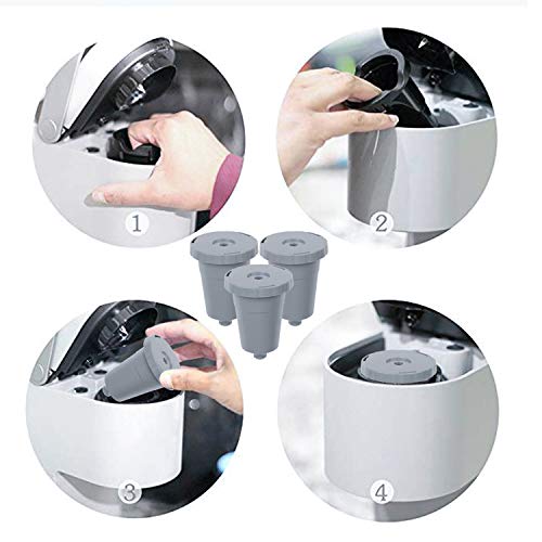 K Cup Reusable Coffee Pods,Bpa-Free Reusable Filter Cup Compatible With B30 B40 B50 B60 B70 K10 Mini Plus K15 K40/45 K55 K60/65 K70/75/79 Series 5048 Old Mode Grey #TOP4