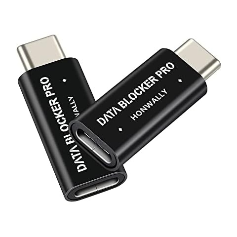 Honwally Fast Charging USB C to C Data Blocker, Protect Against Juice Jacking, Support Safe Fast Charging up to 50V/5A (2 Pack) Cover
