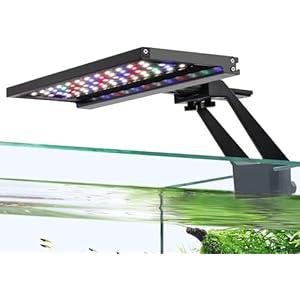 hygger Clip On Vollspektrum Aquarium LED Beleuchtung,14W Aquarium Beleuchtung Tag-Nacht Dual Timer, Sunrise-Day-Sunset-Moon Aquarium Licht, Einstellbare Timer mit 9 Farben für Bepflanzte Aquarien