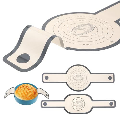 Dimeho 2 Pcs Silicone Bread Sling Oval and Round for Dutch Oven Non-Stick & Easy Clean Reusable Bread Baking Mat Set with Long Handles Transfer Sourdough Mat Tools Supplier Liner Dimeho 2 Pcs Silicone Bread Sling Oval and Round for Dutch Oven Non-Stick & Easy Clean Reusable Bread Baking Mat Set with Long Handles Transfer Sourdough Mat Tools Supplier Liner