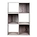 Pachira - Libreria in legno con cubi di archiviazione, scaffale per armadio, scaffale per DVD, libreria, in soggiorno, camera da letto, studio, ogni cubo 28,5 cm, 4 ripiani, colore: bianco