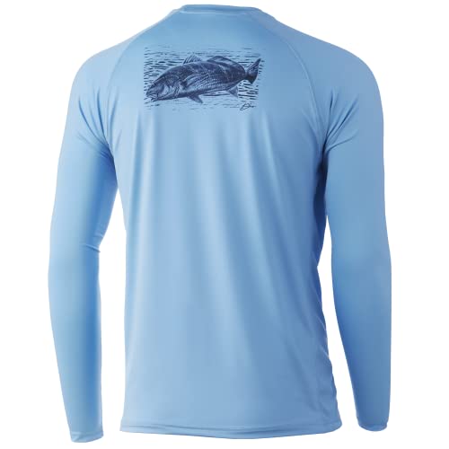 Huk Marolina KC LS maillot de protection solaire homme bleu S