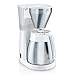 Melitta Cafetière à Filtre avec Verseuse Isotherme en Acier Inoxydable, Easy Top Therm Steel, Blanc/Acier Brossé, 1010-10