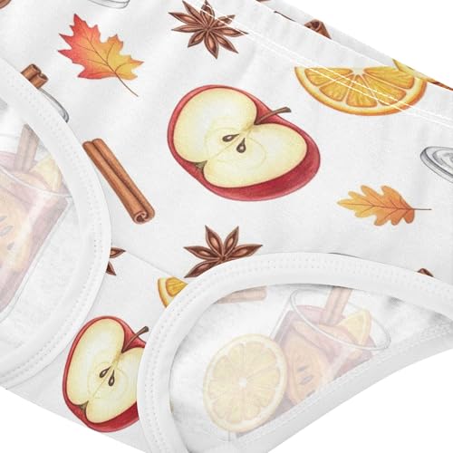 Watercolor Wine Glasses Apples Girls Underwear Toddler 2t Cotton Little Girl Panties Fancy Kids Briefs Undies4