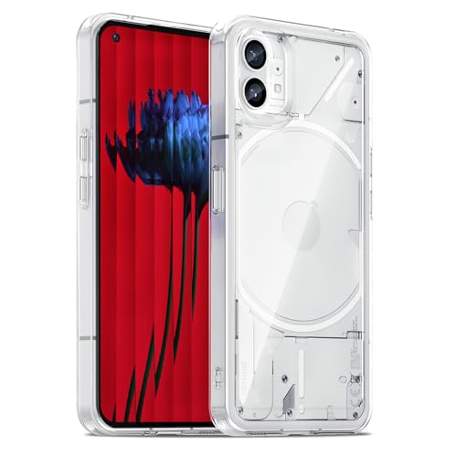 Image of Case for Nothing Phone 1, Military Grade Drop Protection Clear Phone Case, Yellowing Resistant, Anti-Scratch Hard PC Back, Shockproof Hard Ultra-Thin Protective Cover, Transparent
