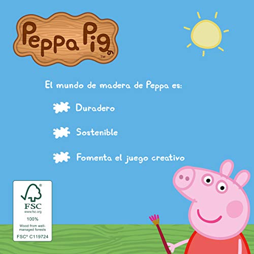 Peppa Pig Trein van hout, opa Pig,Veelkleurig - Image 7