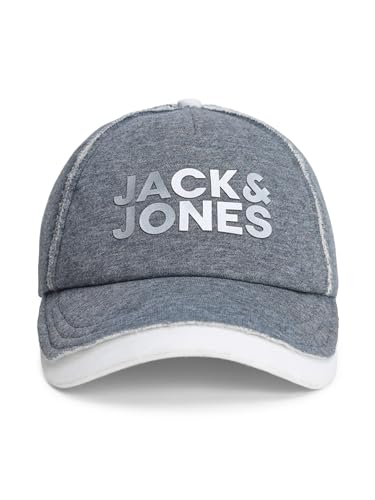 Image of JACK & JONES Men Grey Jersey Panel Baseball Cap