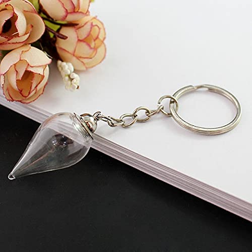 dodouna 2 Stücke Hohl Befüllbares Glas Medaillon Haar Medaillon Urne Schlüsselanhänger Asche Medaillon Füllbarer Anhänger Schlüsselanhänger Erinnerungsgeschenk thumbnail