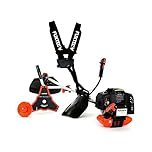 FUXTEC FX-MS152 Petrol Strimmer & Brush Cutter | Petrol Grass Trimmer with Powerful 52cc 2-Stroke Engine, 2-in-1 Line & Blade System