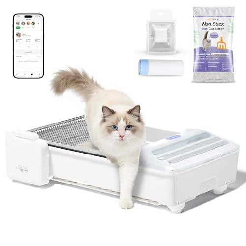 Robotail Open-Top Self-Cleaning Litter Box with App Control