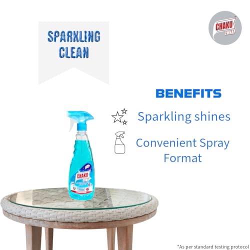 Image of Glass and Surface Cleaner Liquid Spray - Shine Booster for Glasses Mirrors and Multi-Surfaces | Removes Dirt Dust & Grime | Ideal for Car Kitchen Home Surfaces (500 ml Pack of 1)