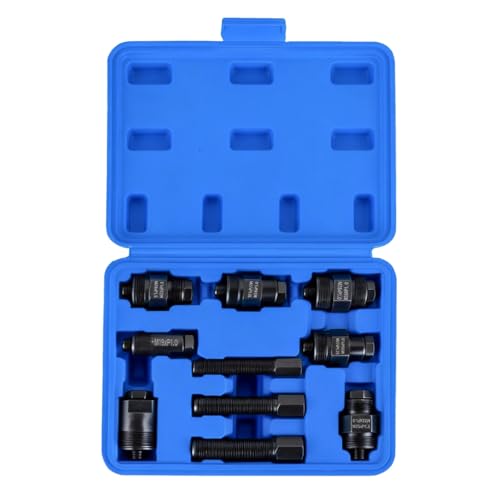 NYXOVA 10PCS Motorcycle Flywheel Puller Set, Universal Flywheel Puller Tool Kit Compatible with Honda, Suzuki, Kawasaki, Yamaha, Ducati, Bosch Motorcycles (Blue)