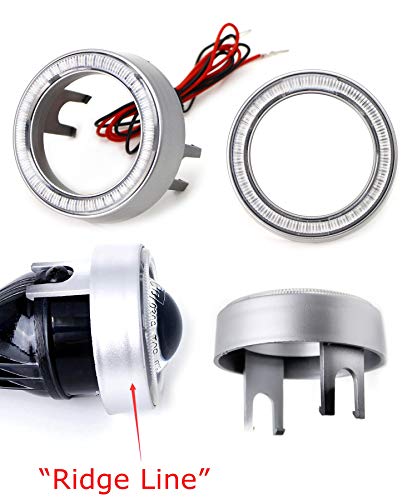 Ijdmtoy One Pair Brilliant Red 40-Smd Led Halo Ring Angel Eyes Shrouds For Fog Light Customization Or Headlight Retrofit Diy Use #TOP1