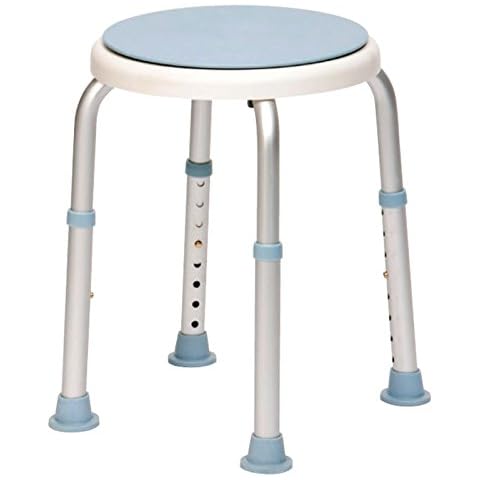 DeVilbiss Rotating Bath/Shower Stool with Swivel Seat Cover